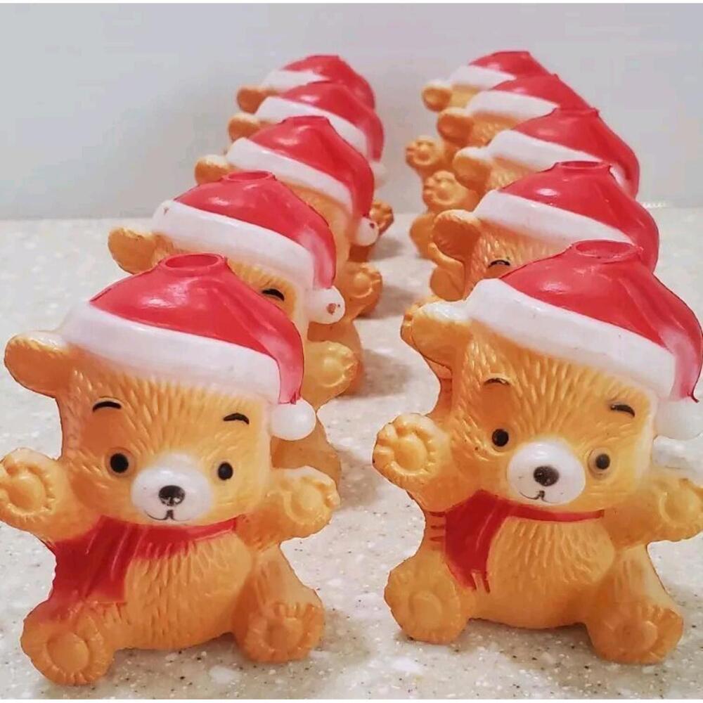 Christmas Around The World Blow Mold Teddy Bear Replacements Vintage 1987 Lot 10